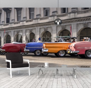 Picture of Classic american cars in Havana Cuba